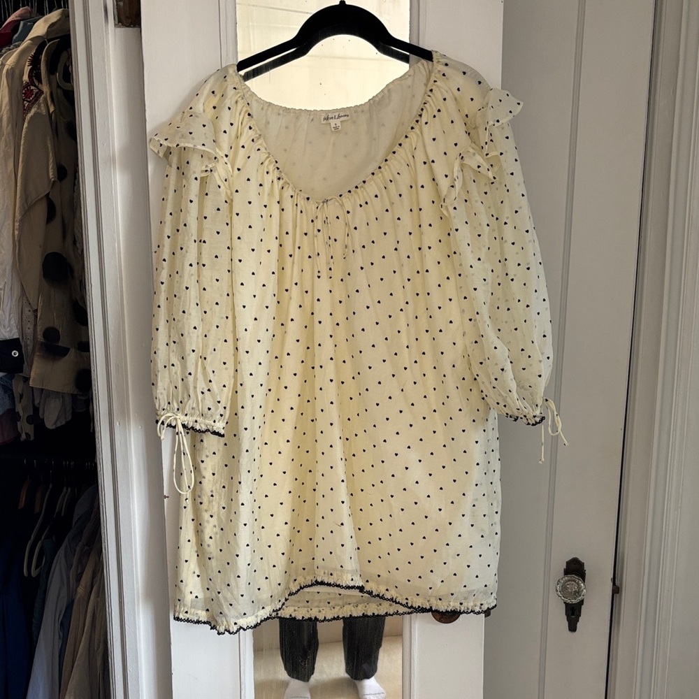 Whimical Dot Peasant Dress/Blouse - for love and lemons